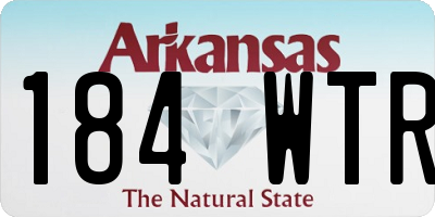 AR license plate 184WTR