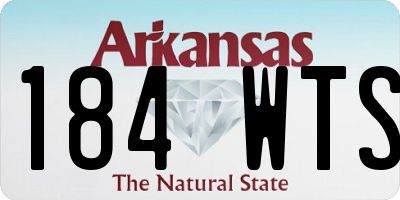 AR license plate 184WTS