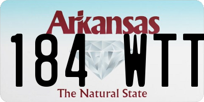 AR license plate 184WTT