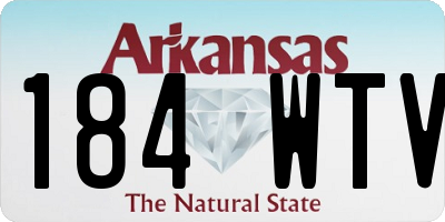 AR license plate 184WTV