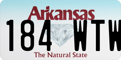 AR license plate 184WTW