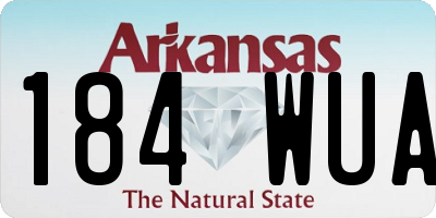 AR license plate 184WUA