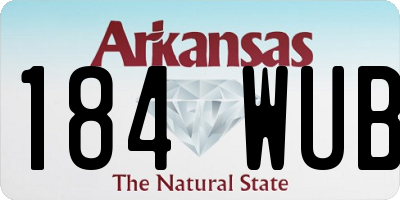 AR license plate 184WUB