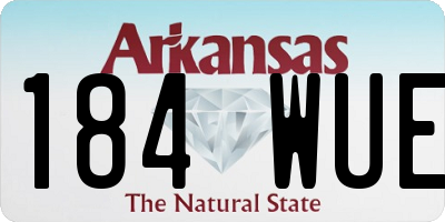 AR license plate 184WUE