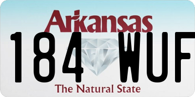 AR license plate 184WUF