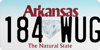 AR license plate 184WUG