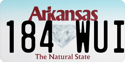 AR license plate 184WUI