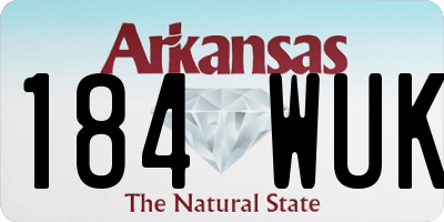 AR license plate 184WUK