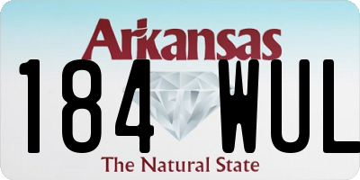 AR license plate 184WUL