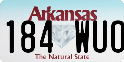 AR license plate 184WUO