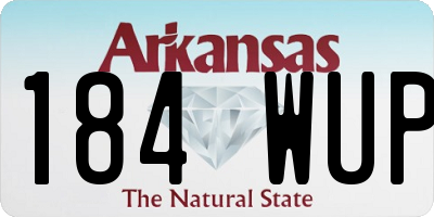 AR license plate 184WUP