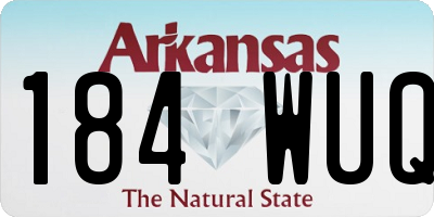 AR license plate 184WUQ