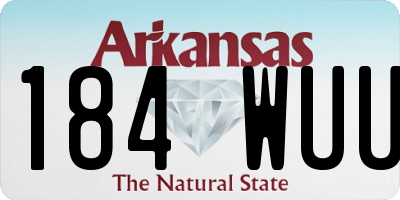 AR license plate 184WUU