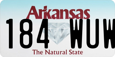 AR license plate 184WUW