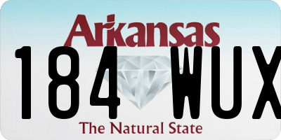 AR license plate 184WUX
