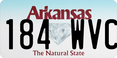 AR license plate 184WVC