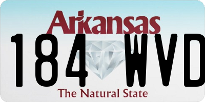 AR license plate 184WVD