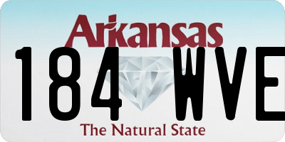 AR license plate 184WVE