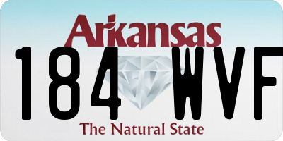 AR license plate 184WVF