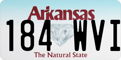 AR license plate 184WVI