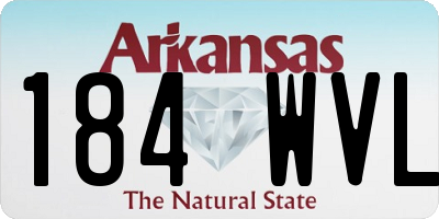 AR license plate 184WVL