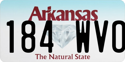 AR license plate 184WVO
