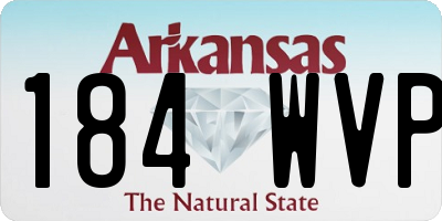 AR license plate 184WVP