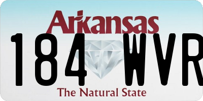 AR license plate 184WVR