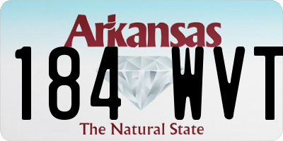 AR license plate 184WVT