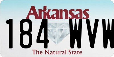 AR license plate 184WVW
