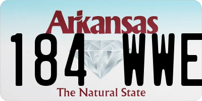 AR license plate 184WWE