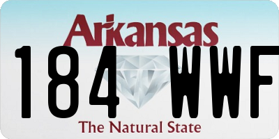 AR license plate 184WWF