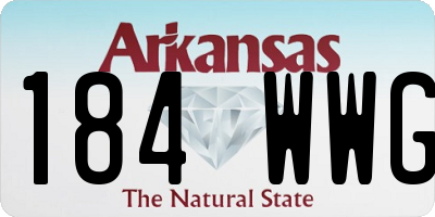 AR license plate 184WWG