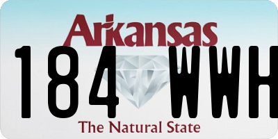 AR license plate 184WWH