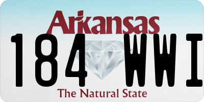 AR license plate 184WWI