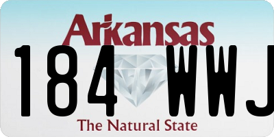 AR license plate 184WWJ