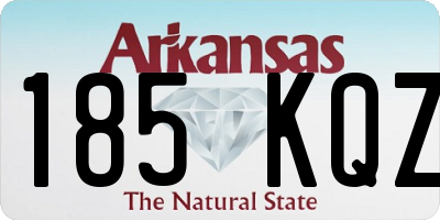 AR license plate 185KQZ