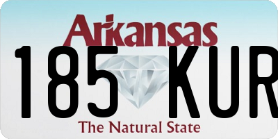 AR license plate 185KUR
