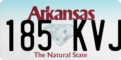 AR license plate 185KVJ