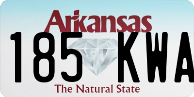 AR license plate 185KWA