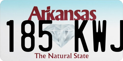 AR license plate 185KWJ