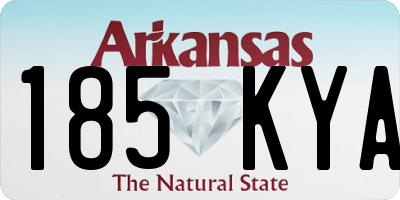 AR license plate 185KYA