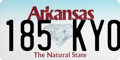 AR license plate 185KYO