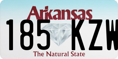 AR license plate 185KZW