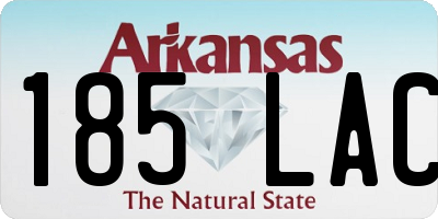 AR license plate 185LAC