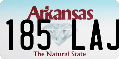 AR license plate 185LAJ