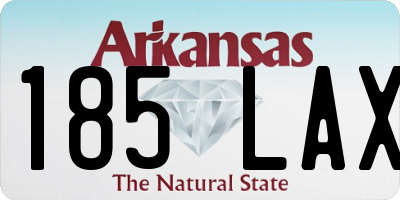 AR license plate 185LAX