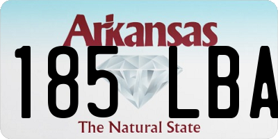 AR license plate 185LBA