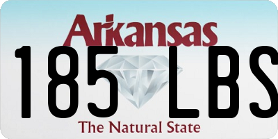 AR license plate 185LBS
