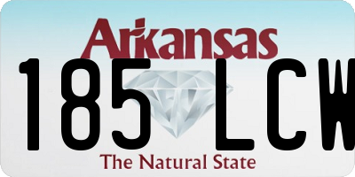 AR license plate 185LCW